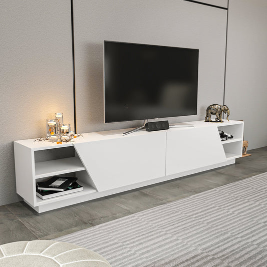 TV Stand Rhodes - White-OTVS3331 White 176 X 46 X 17 by DECOROTIKA | Souqify