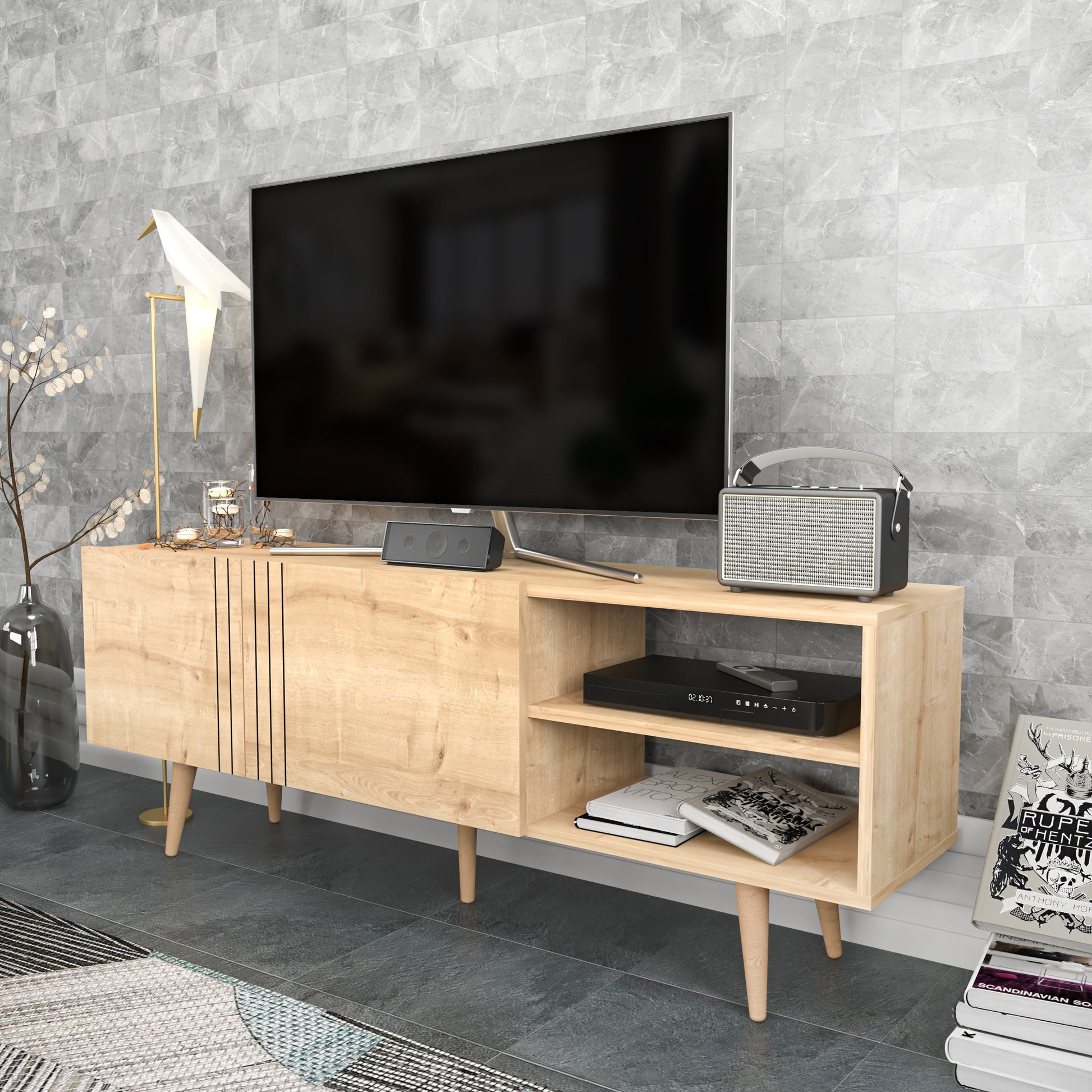 TV Stand Ronas - Sapphire-RON63TS03 Sapphire 171 X 44 X 15 by DECOROTIKA | Souqify