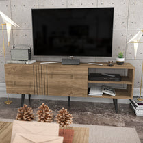 TV Stand Ronas - Walnut-RON63TS01 Walnut 171 X 44 X 15 by DECOROTIKA | Souqify