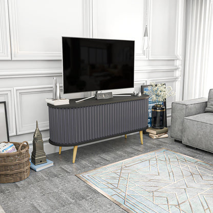 TV Stand Stor - Black, Anthracite-STO55TS02 Black
Anthracite 155 X 49 X 18 by DECOROTIKA | Souqify