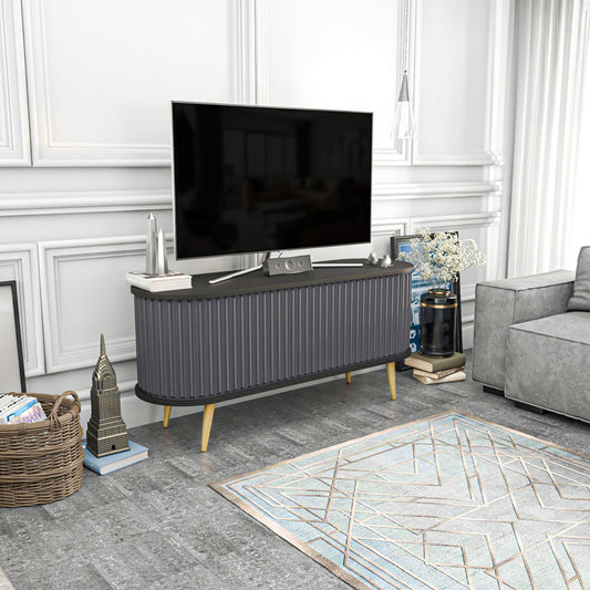 TV Stand Stor - Black, Anthracite-STO55TS02 Black
Anthracite 155 X 49 X 18 by DECOROTIKA | Souqify