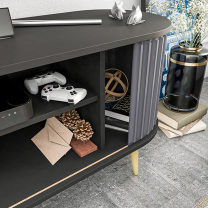 TV Stand Stor - Black, Anthracite-STO55TS02 Black
Anthracite 155 X 49 X 18 by DECOROTIKA | Souqify