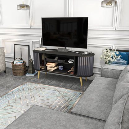 TV Stand Stor - Black, Anthracite-STO55TS02 Black
Anthracite 155 X 49 X 18 by DECOROTIKA | Souqify