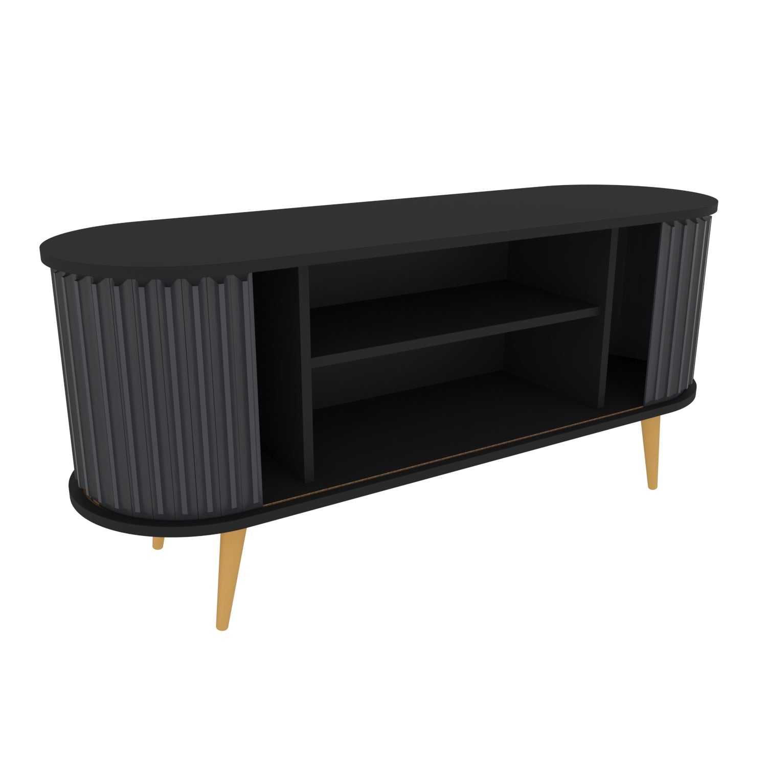 TV Stand Stor - Black, Anthracite-STO55TS02 Black
Anthracite 155 X 49 X 18 by DECOROTIKA | Souqify