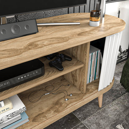 TV Stand Stor - Oud Oak, White-STO55TS01 Oud Oak
White 155 X 49 X 18 by DECOROTIKA | Souqify