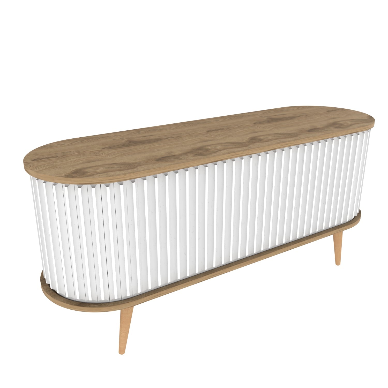 TV Stand Stor - Oud Oak, White-STO55TS01 Oud Oak
White 155 X 49 X 18 by DECOROTIKA | Souqify