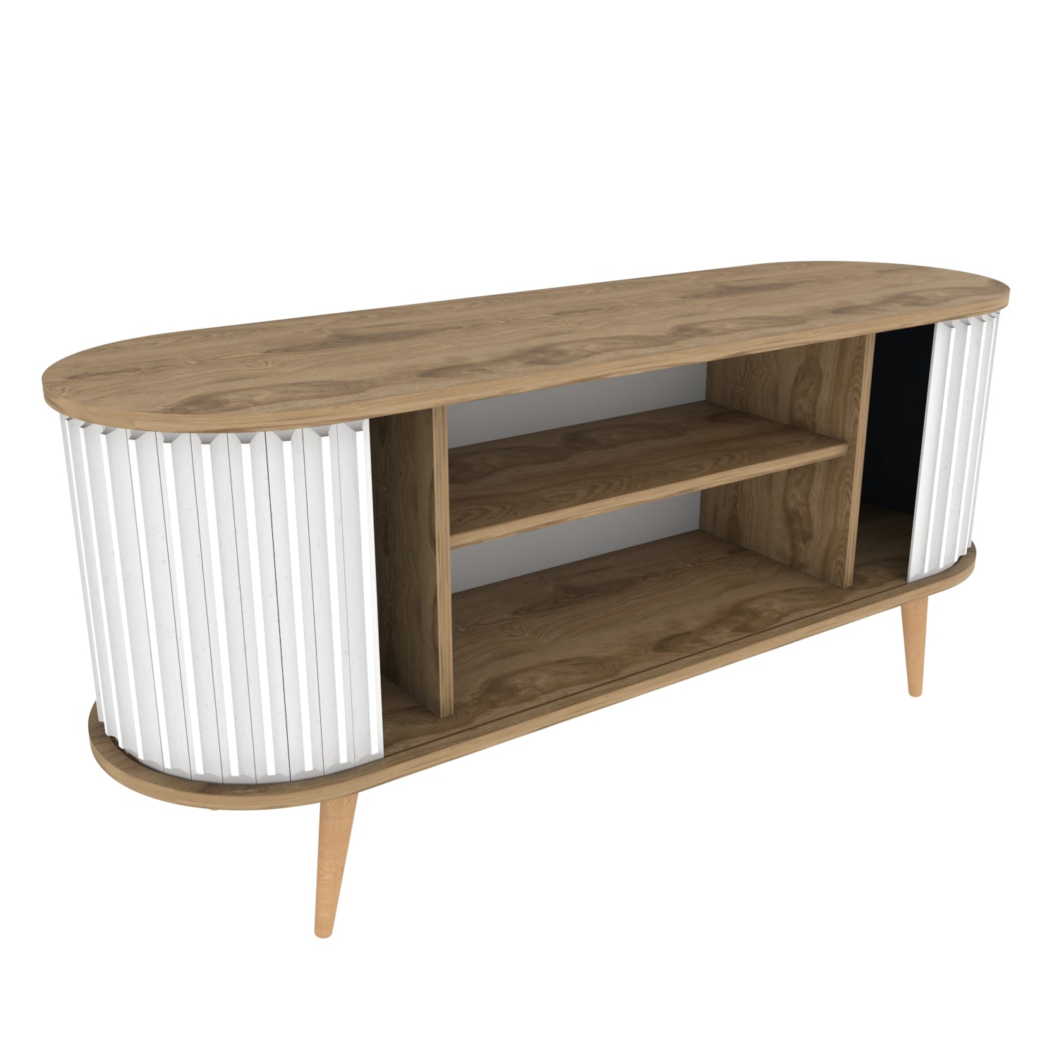 TV Stand Stor - Oud Oak, White-STO55TS01 Oud Oak
White 155 X 49 X 18 by DECOROTIKA | Souqify