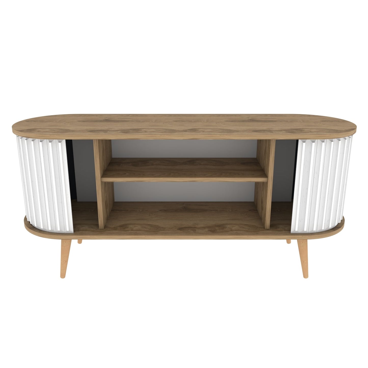 TV Stand Stor - Oud Oak, White-STO55TS01 Oud Oak
White 155 X 49 X 18 by DECOROTIKA | Souqify