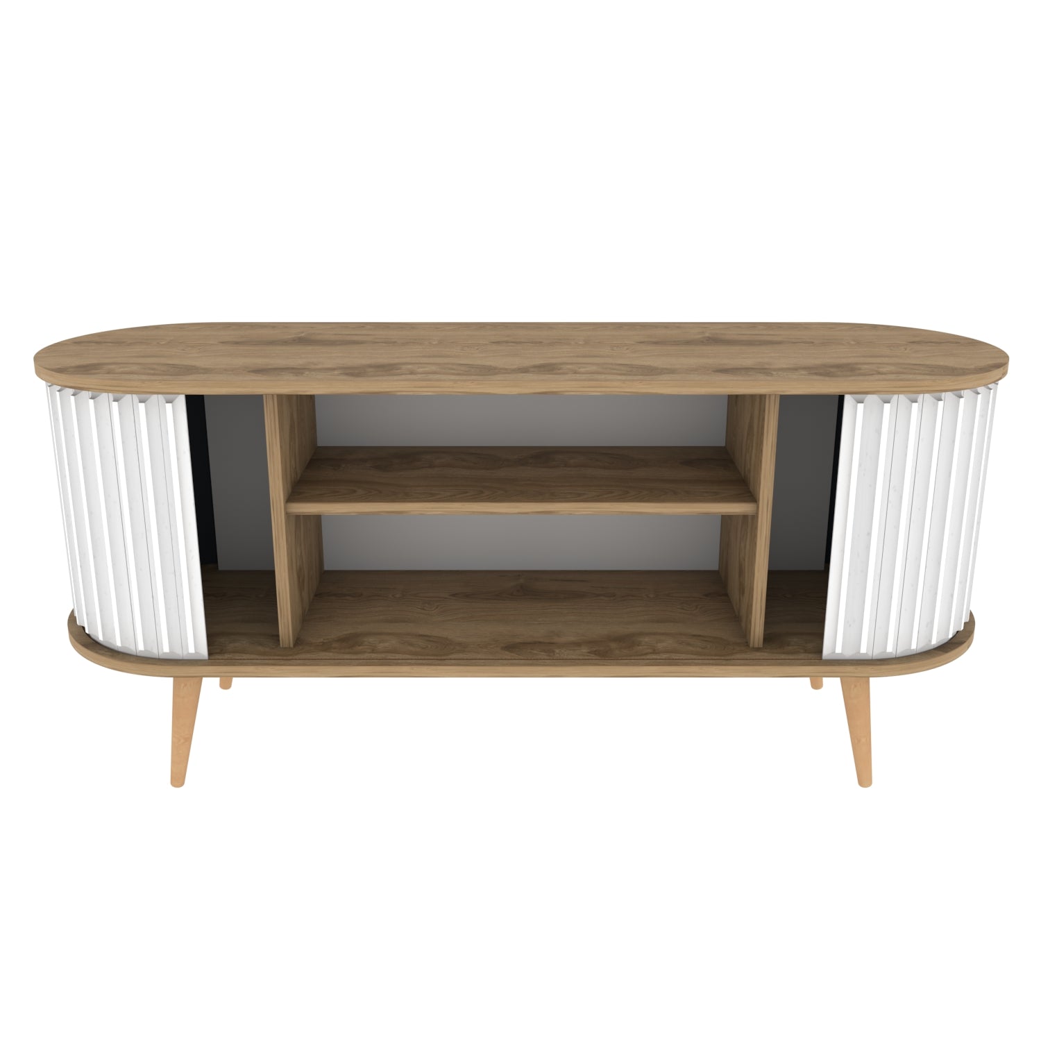 TV Stand Stor - Oud Oak, White-STO55TS01 Oud Oak
White 155 X 49 X 18 by DECOROTIKA | Souqify