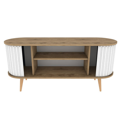 TV Stand Stor - Oud Oak, White-STO55TS01 Oud Oak
White 155 X 49 X 18 by DECOROTIKA | Souqify