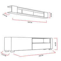 TV Unit Arya - White, Cordoba-ARY71TS02 White
Cordoba 186 X 45 X 17 by DECOROTIKA | Souqify