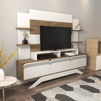 TV Unit Delpi-DLP71TS01 Walnut
White 180 X 40 X 22 by DECOROTIKA | Souqify