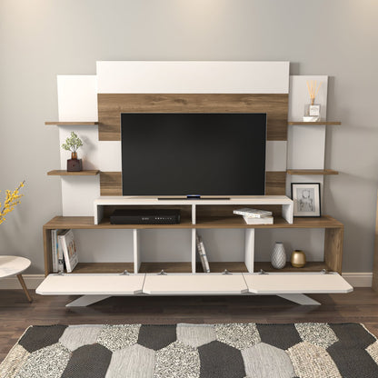 TV Unit Delpi-DLP71TS01 Walnut
White 180 X 40 X 22 by DECOROTIKA | Souqify