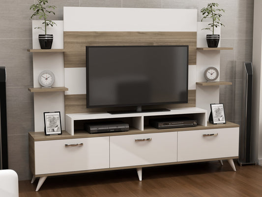 TV Unit Diana - White, Walnut-DIAN71TS01 White
Walnut 180 X 40 X 22 by DECOROTIKA | Souqify
