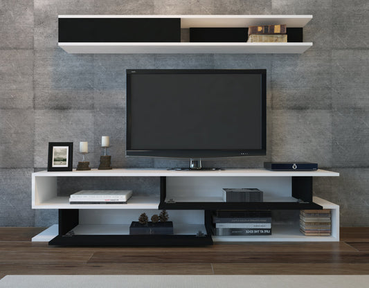 TV Unit Sims - Black, White-SMS71TS01 White
Black 180 X 37 X 14 by DECOROTIKA | Souqify