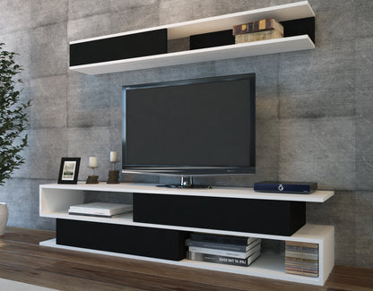 TV Unit Sims - Black, White-SMS71TS01 White
Black 180 X 37 X 14 by DECOROTIKA | Souqify