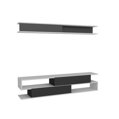 TV Unit Sims - Black, White-SMS71TS01 White
Black 180 X 37 X 14 by DECOROTIKA | Souqify