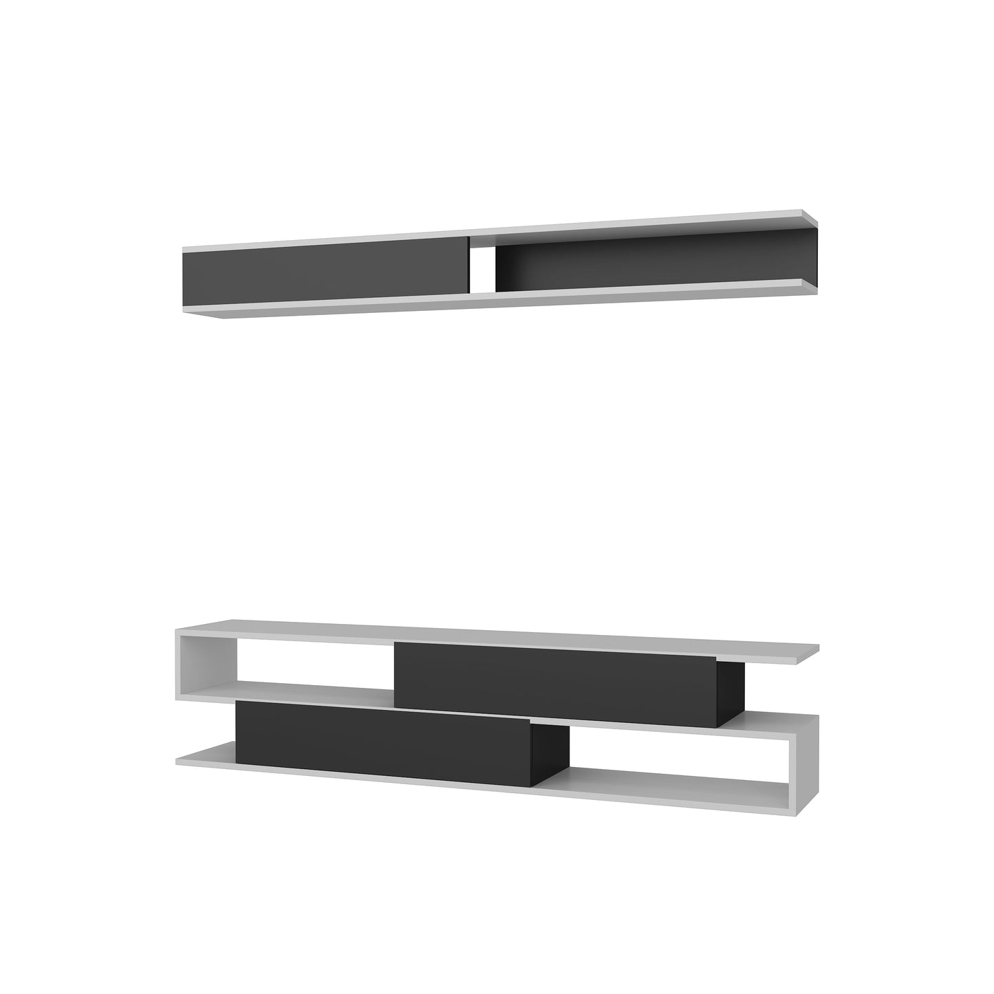 TV Unit Sims - Black, White-SMS71TS01 White
Black 180 X 37 X 14 by DECOROTIKA | Souqify
