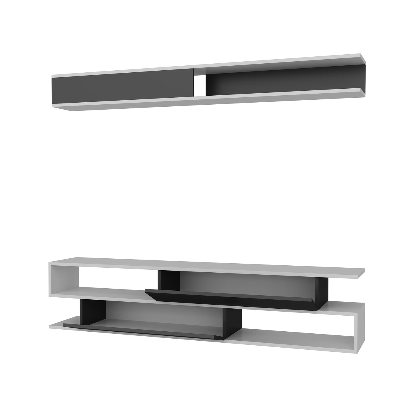 TV Unit Sims - Black, White-SMS71TS01 White
Black 180 X 37 X 14 by DECOROTIKA | Souqify