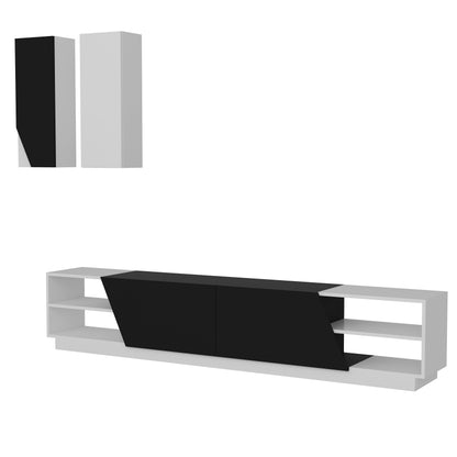 TV Unit Zebra - Black, White-ZBR108TS02 Black
White 168 X 46 X 11 by DECOROTIKA | Souqify