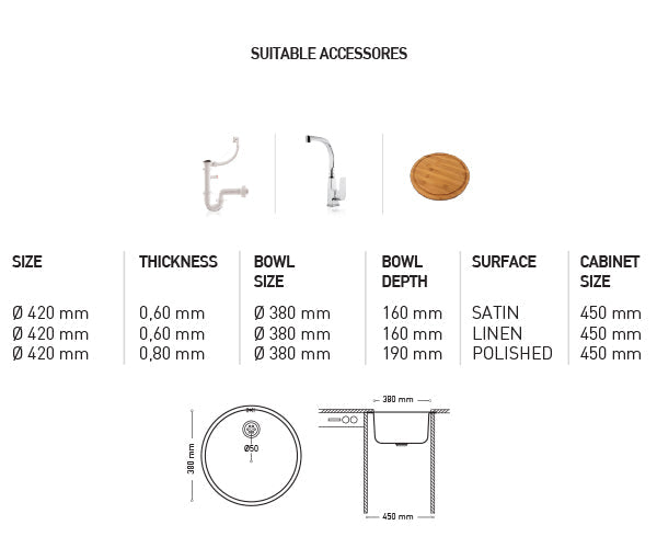 U002 UNDERMOUNT SERIES KITCHEN SINK by Maykromluks | Souqify