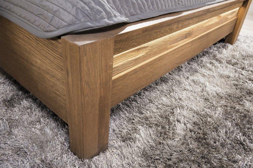 Unique Bed 160 - VELVET | solid oak wood front by EWOODS | Souqify