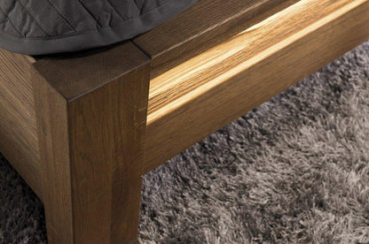 Unique Bed 160 - VELVET | solid oak wood front by EWOODS | Souqify