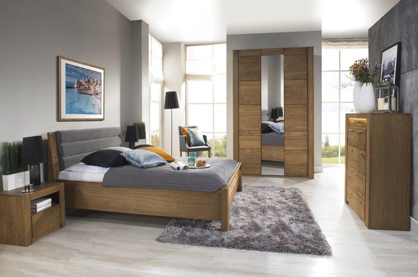 Unique Bed 160 - VELVET | solid oak wood front by EWOODS | Souqify