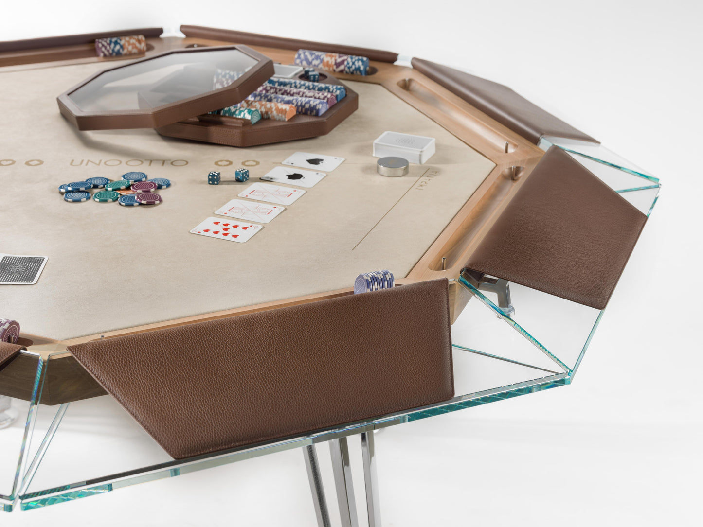 Unootto Wood Poker Table 156 x 76 (h) cm by Admiral World Sports - IMPATIA | Souqify