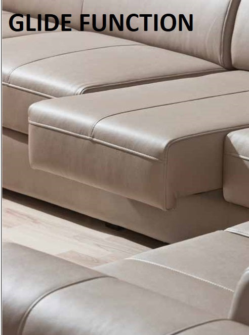 VENTURO New Large U-Shape Sofa Bed | Bespoke design Eco-leather Vienna 04 by EWOODS | Souqify