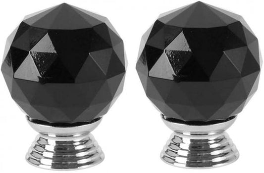 Vila 2002 Drawer knob Crystal Glass Cupboard Pull Handle Zinc Alloy Door Knob Drawer Handles Furniture Pulls Hardware Black 1-pec by Vilalock | Souqify