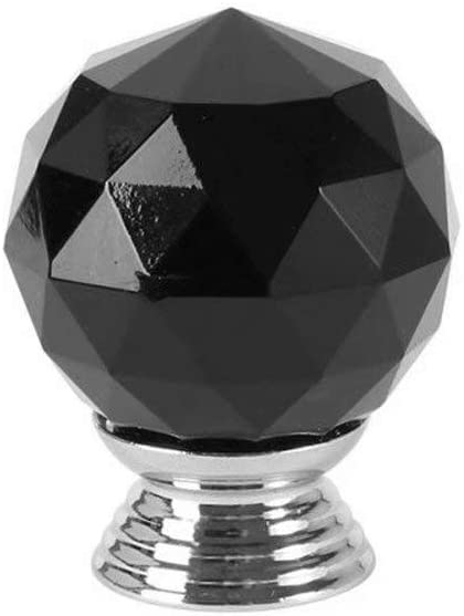 Vila 2002 Drawer knob Crystal Glass Cupboard Pull Handle Zinc Alloy Door Knob Drawer Handles Furniture Pulls Hardware Black 1-pec by Vilalock | Souqify