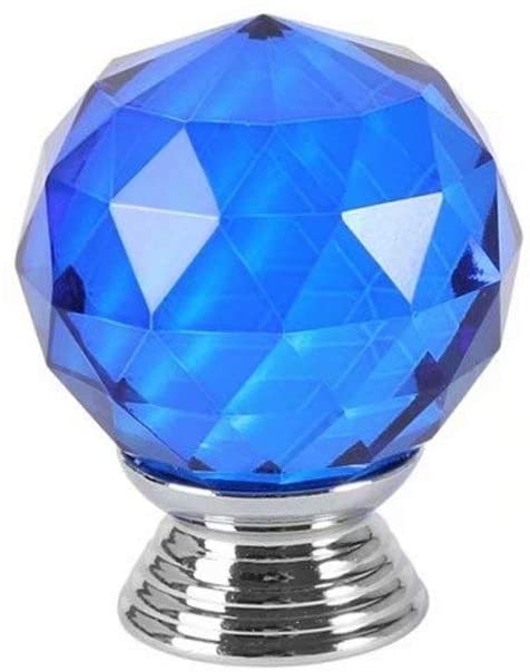 Vila 2002 Drawer knob Crystal Glass Cupboard Pull Handle Zinc Alloy Door Knob Drawer Handles Furniture Pulls Hardware Blue 1-pec by Vilalock | Souqify