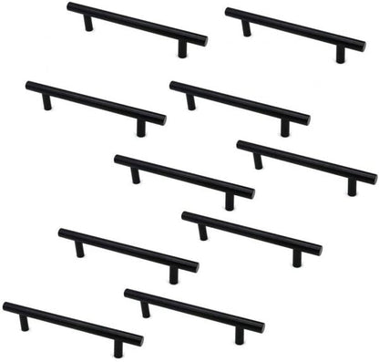 VILA 5902 Matt Black Cabinet Haldane T-Bar and Pulls, Furniture Drawer Handles, 200mm Long, Kitchen Cabinet Wardrobe Knobs Bars, Center to Center 128mm (1-PACK) by Vilalock | Souqify