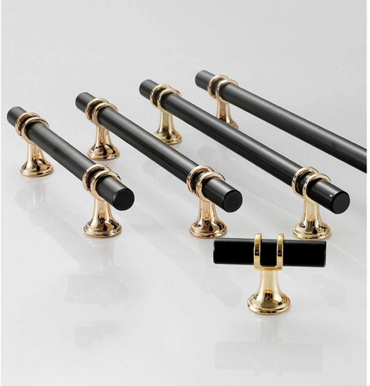 Vila 5906 Cabinet Handles Metal For Kitchen Drawer Pulls Color : (Black/Gold) – Size : (Knob-96mm-128mm-160mm-192mm)1 Pec by Vilalock | Souqify