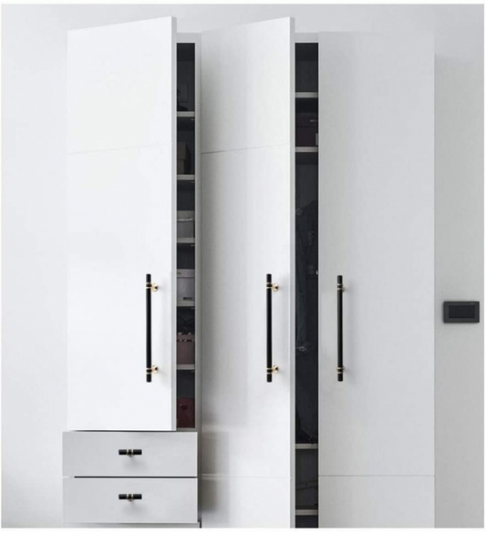 Vila 5906 Cabinet Handles Metal For Kitchen Drawer Pulls Color : (Black/Gold) – Size : (Knob-96mm-128mm-160mm-192mm)1 Pec by Vilalock | Souqify