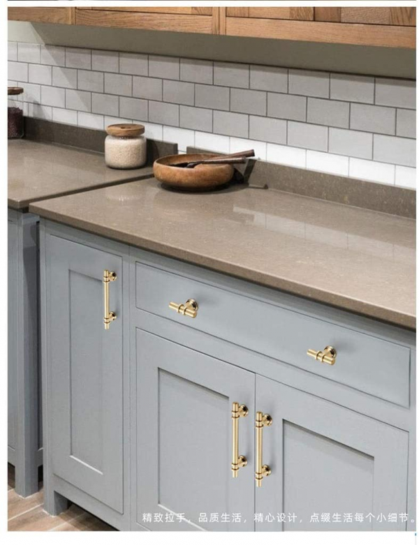 Vila 5906 Cabinet Handles Metal For Kitchen Drawer Pulls Color : (Black/Gold) – Size : (Knob-96mm-128mm-160mm-192mm)1 Pec by Vilalock | Souqify