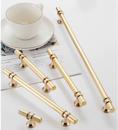 Vila 5906 Cabinet Handles Metal For Kitchen Drawer Pulls Color : (Black/Gold) – Size : (Knob-96mm-128mm-160mm-192mm)1 Pec by Vilalock | Souqify
