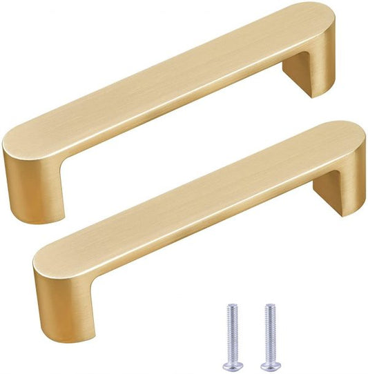 VILA 6092 Cabinet Handles Drawer Pulls Solid Zinc Alloy Brushed Brass Furniture Kitchen Cupboard Colar : (Brushed Gold-Brushed Black) 1 pec by Vilalock | Souqify