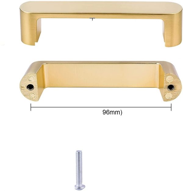 VILA 6092 Cabinet Handles Drawer Pulls Solid Zinc Alloy Brushed Brass Furniture Kitchen Cupboard Colar : (Brushed Gold-Brushed Black) 1 pec by Vilalock | Souqify