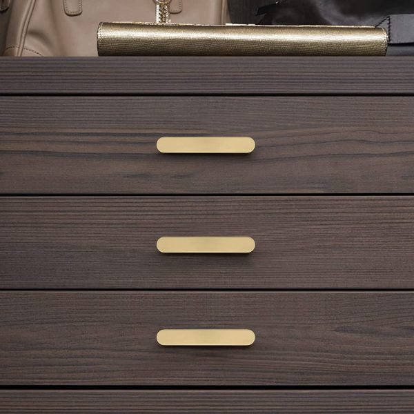 VILA 6092 Cabinet Handles Drawer Pulls Solid Zinc Alloy Brushed Brass Furniture Kitchen Cupboard Colar : (Brushed Gold-Brushed Black) 1 pec by Vilalock | Souqify