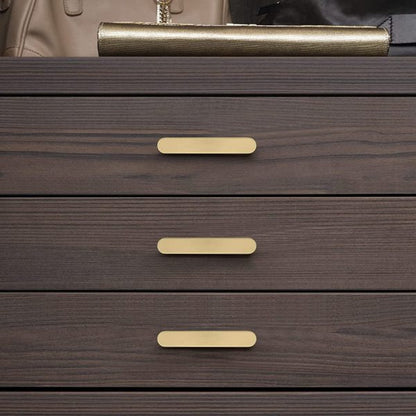 VILA 6092 Cabinet Handles Drawer Pulls Solid Zinc Alloy Brushed Brass Furniture Kitchen Cupboard Colar : (Brushed Gold-Brushed Black) 1 pec by Vilalock | Souqify