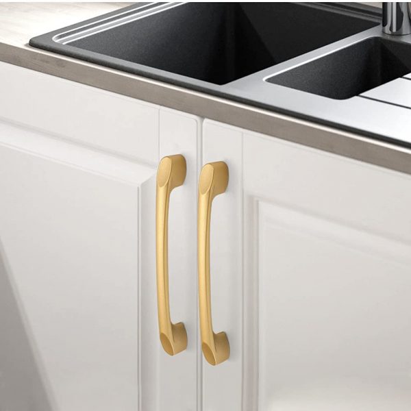 Vila 8605 Zink Alloy Door Handles Golden Door Handles Golden Drawer Door Cabinet Handles for Bathroom and Kitchen cabinets by Vilalock | Souqify