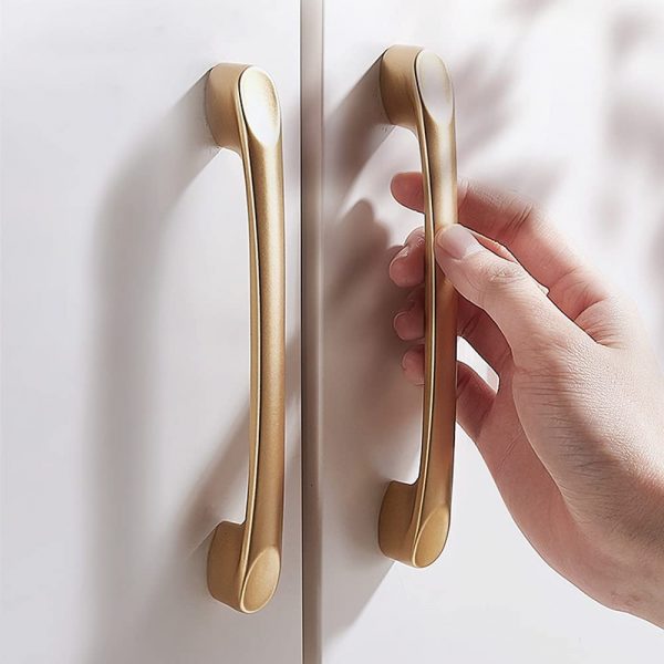 Vila 8605 Zink Alloy Door Handles Golden Door Handles Golden Drawer Door Cabinet Handles for Bathroom and Kitchen cabinets by Vilalock | Souqify