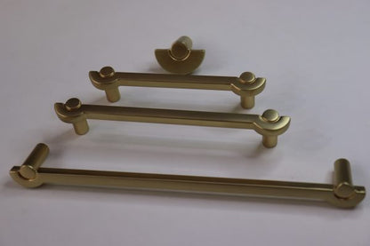 VILA 888 Brushed Gold Cabinet Handles Drawer Pulls Solid Zinc Alloy Furniture Kitchen Cupboard 1-pec by Vilalock | Souqify