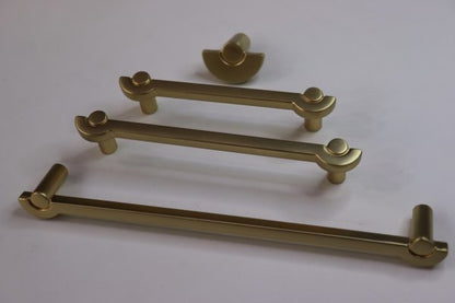 VILA 888 Brushed Gold Cabinet Handles Drawer Pulls Solid Zinc Alloy Furniture Kitchen Cupboard 1-pec by Vilalock | Souqify