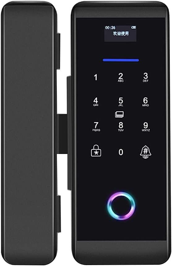 ViLA |905P| smart Glass Door Lock – Electronic Sliding Door Lock Fingerprint/Password/Card/Remote Control/Bluetooth APP Door Bell Lock Security Door Lock Door Lever for Homes Offices Apartments(Black) by Vilalock | Souqify