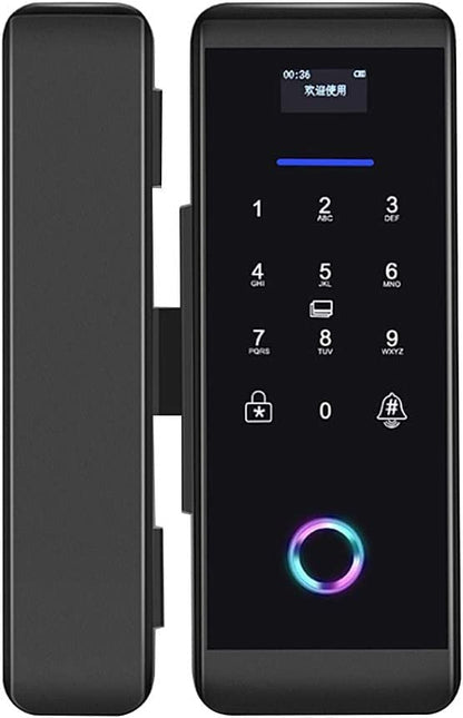 ViLA |905P| smart Glass Door Lock – Electronic Sliding Door Lock Fingerprint/Password/Card/Remote Control/Bluetooth APP Door Bell Lock Security Door Lock Door Lever for Homes Offices Apartments(Black) by Vilalock | Souqify