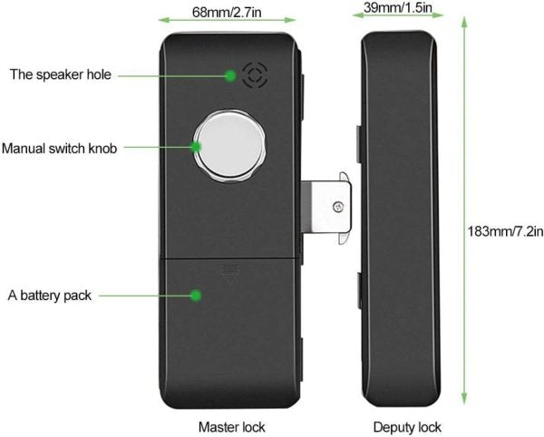 ViLA |905P| smart Glass Door Lock – Electronic Sliding Door Lock Fingerprint/Password/Card/Remote Control/Bluetooth APP Door Bell Lock Security Door Lock Door Lever for Homes Offices Apartments(Black) by Vilalock | Souqify