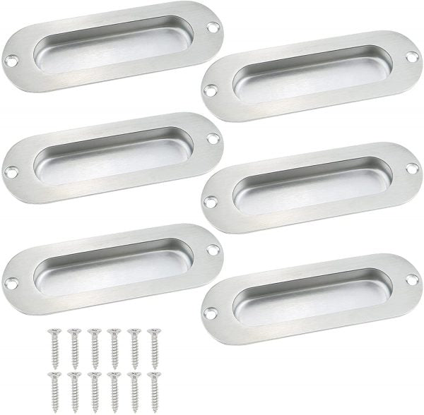 Vila B1291 stainless Steel Concealed Handle Cabinet Door Invisible Drawer Handle Oval Front Hole 1-pec by Vilalock | Souqify